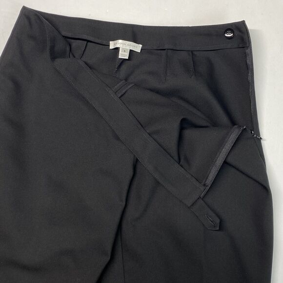 St John Sport Cropped Dress Pants Womens 6 Black Midrise USA EUC - Picture 3 of 12